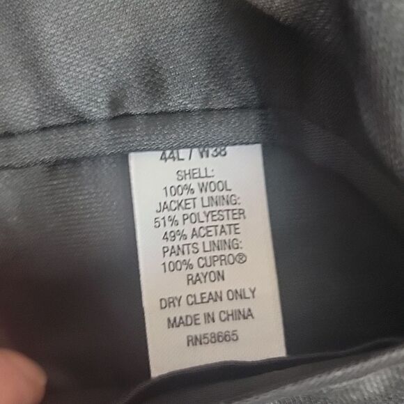 Broletto classic fit suit jacket 100% luxury wool - grey Men's Size 44L - Picture 10 of 14